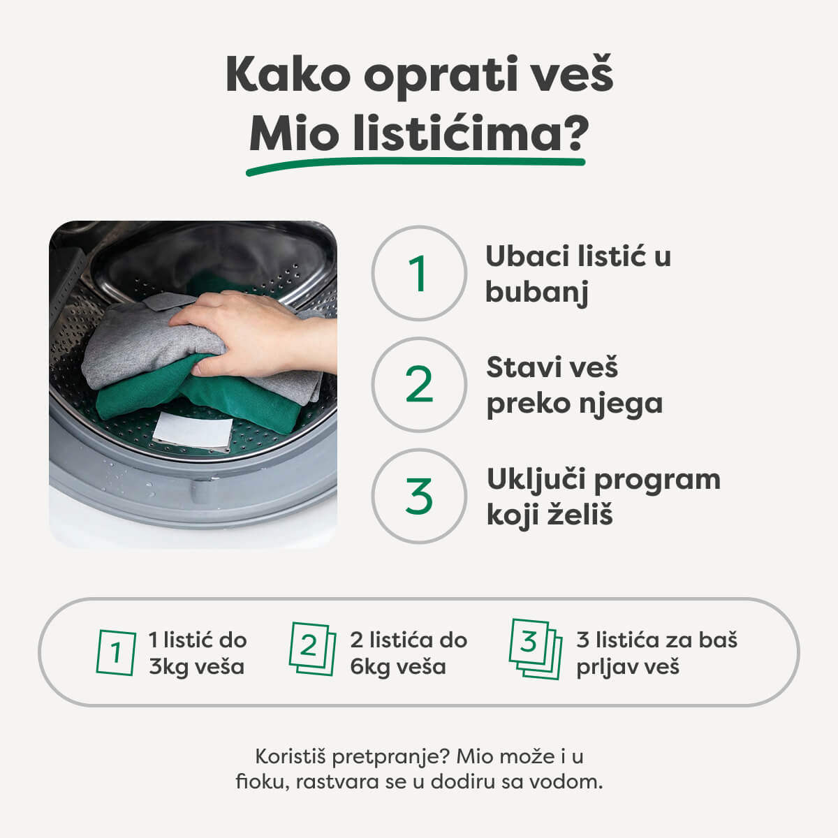 Listići za pranje veša